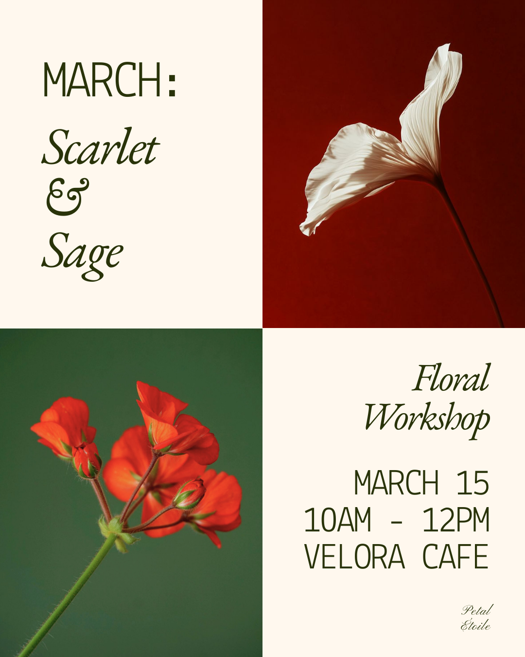 March: Scarlet & Sage