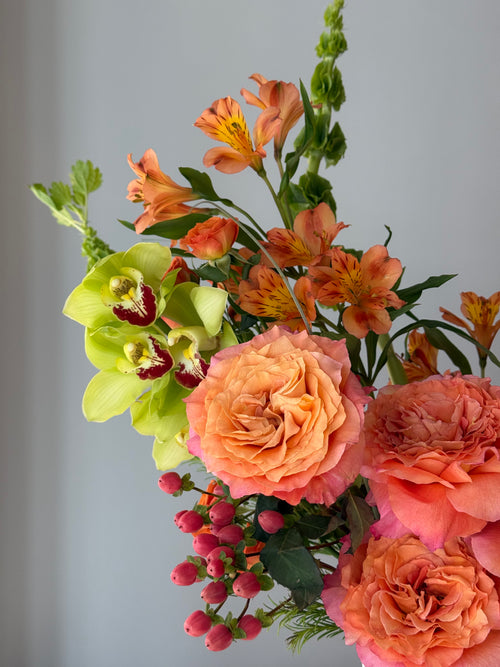 Coral Rhythm Vase Arrangement